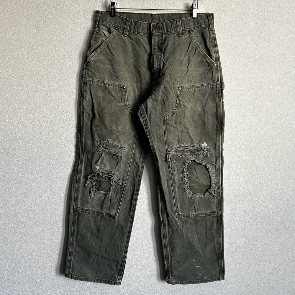 Carhartt B136 MOS green double knee work wear carpenter pants